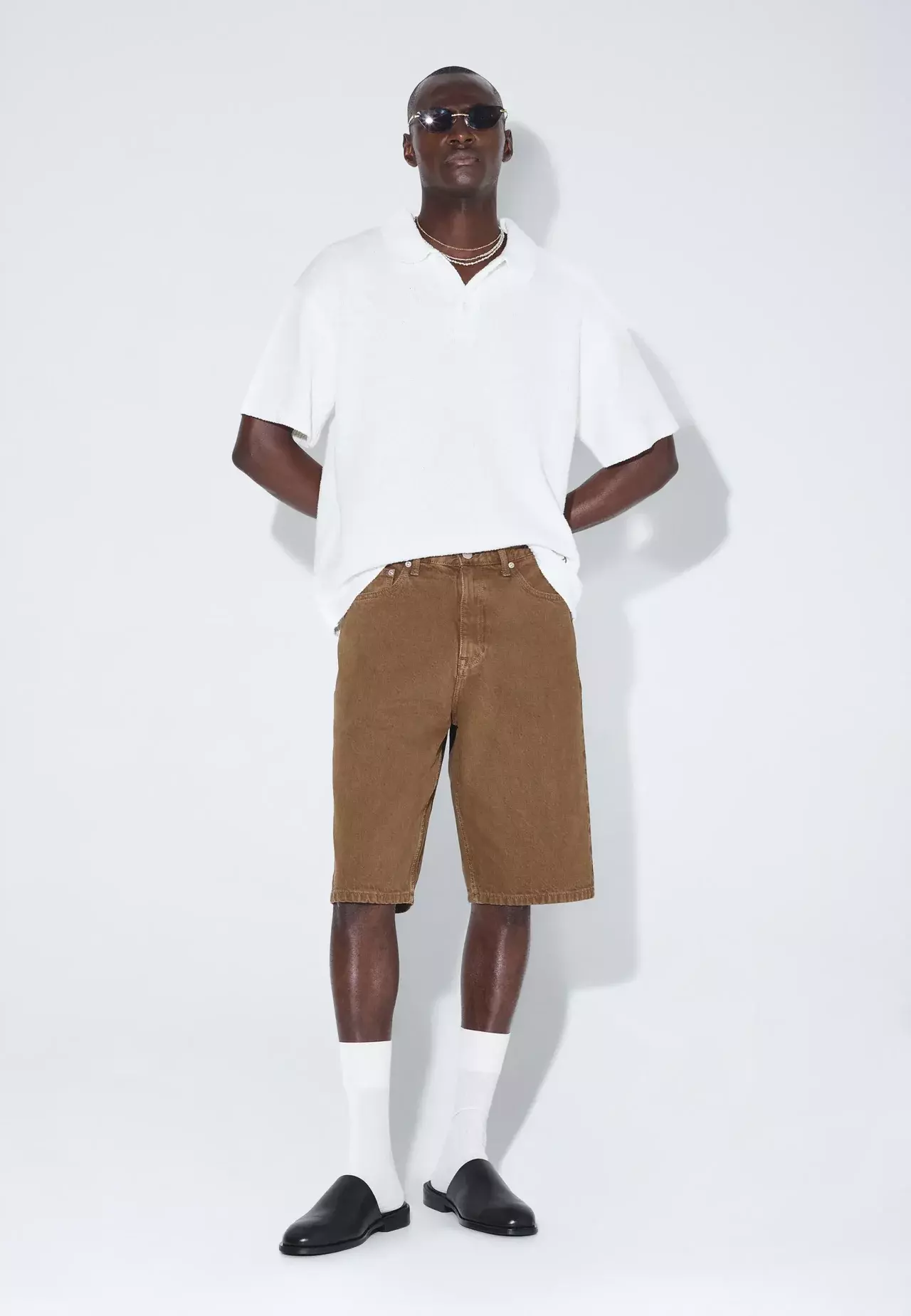 Dr.Denim Omar Shorts Washed Teak Herren Denim braun